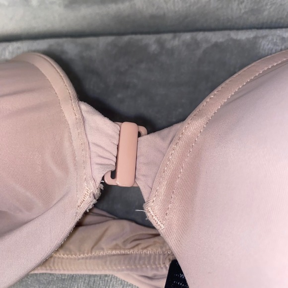 Victoria's Secret Uplift Demi Bra 36DDD Front Closure Logo Strap Nude Beige - Picture 9 of 10
